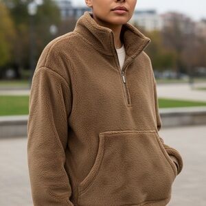 Old Navy Brown Fleece Sweatshirt